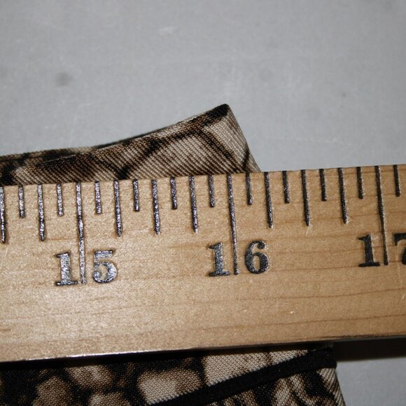 Cache Sz 8 Brown Tan Reptile Print Lined Zipper Polyester Spandex Skirt - Picture 13 of 16